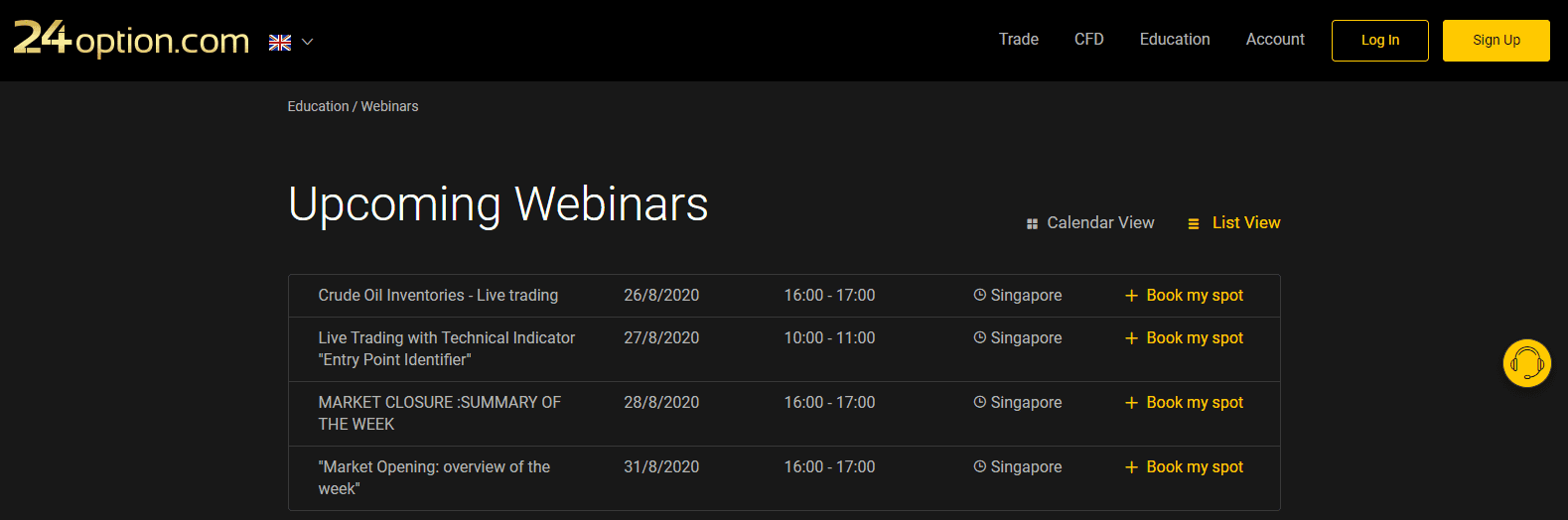 24Option Review webinars 24Option Review webinars